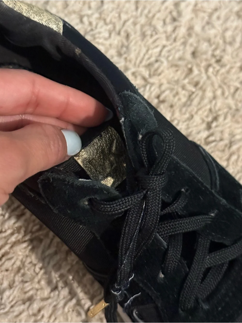 Michael Kors black Sneakers with Gold Accent